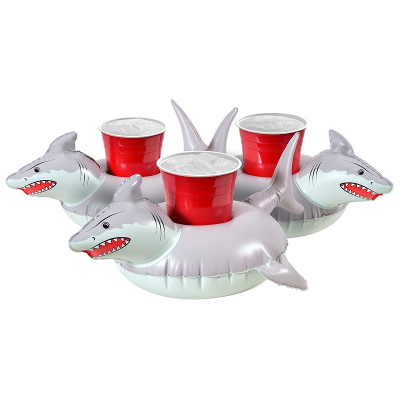 GoFloats Inflatable Pool and Hot Tub Drink Holders (3 Pack) (Choose - Unicorn, Flamingo, Palm Tree and More) - Image 1
